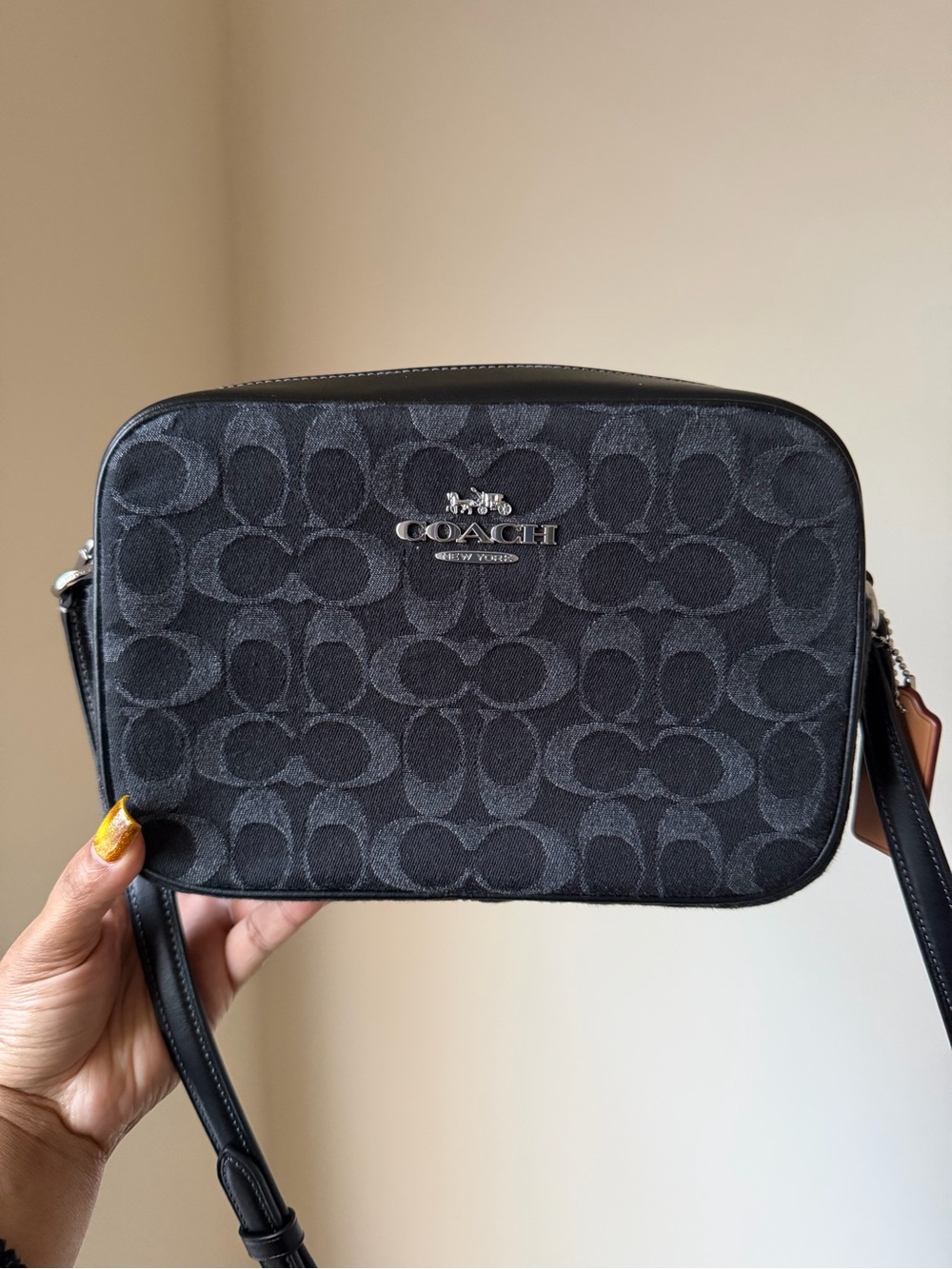 Coach Black Denim Jamie Camera Bag
